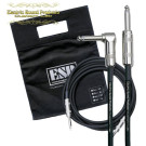 ESP CL-C6SL  кабель гитарный 6 м, 1/4 джек прямой - 1/4 джек угловой