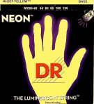 DR Strings NYB5-45 NEON HiDef Yellow струны для бас гитар