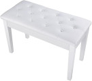 Smiger S90 WHITE двойная банкетка для рояля, с ящиком, белый