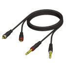 Adam Hall KCREF631150 аудио кабель, 2x6.3 мм Jack<->2xRCA,  1,5 метра