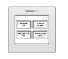Creator CRWM-4 настенная кнопочная панель на 4 кнопки, белая