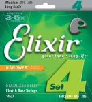 Elixir 14677 NanoWeb струны для бас-гитары, 4 струны