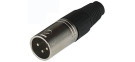 Adam Hall 961560 кабельный разъем XLR-3M, метал, зажим черный