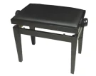 LK PB007 банкетка для пианино, высота 465-540 мм, кожа, черная