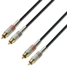 Adam Hall K3TCC0600 аудио кабель 2 x RCA <-> 2 x RCA, 6, черный