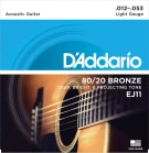 J.D.Addario EJ11 BRONZE 80/20 cтруны для акустической гитары Light