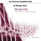 BG19 Burgundy струны для арфы 1-я октава, полная (9 струн), жильные