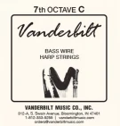 NW5F Vanderbilt струна для арфы С 7 октавы, желтый цвет