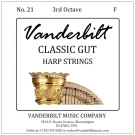 CL3F Vanderbilt Classic cтруна арфы F 3 октавы, черная жильная