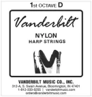 NY1D Vanderbilt Nylon струна арфы D 1 октавы