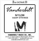 NY2D Vanderbilt Nylon струна арфы D 2 октавы