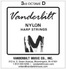 NY3D Vanderbilt Nylon струна арфы D 3 октавы