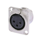 Neutrik NC3FD-L-1 панельный разъем гнездо XLR3F