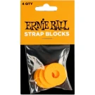 Ernie Ball 5621 стреплоки резиновые, оранжевые, 4 шт