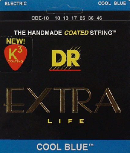 DR Strings CBE-10 COOL BLUE струны для электрогитары