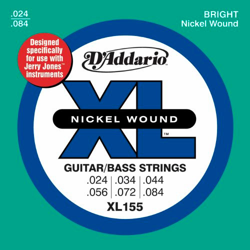 J.D.Addario XL155 Nickel Wound Jerry Jones струны электрогитары, (024-084)