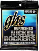 GHS BNR-M Burnished Nickel RND струны для электрогитары, (011-050w)
