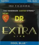 DR Strings CBE-9 COOL BLUE струны для электрогитары, 6 струн