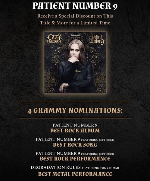 Ozzy Osbourne получил Грэмми в &quot;Best Metal Performance&quot;